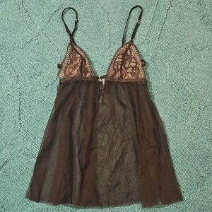 Victoria's Secret Black Lace Chemise S